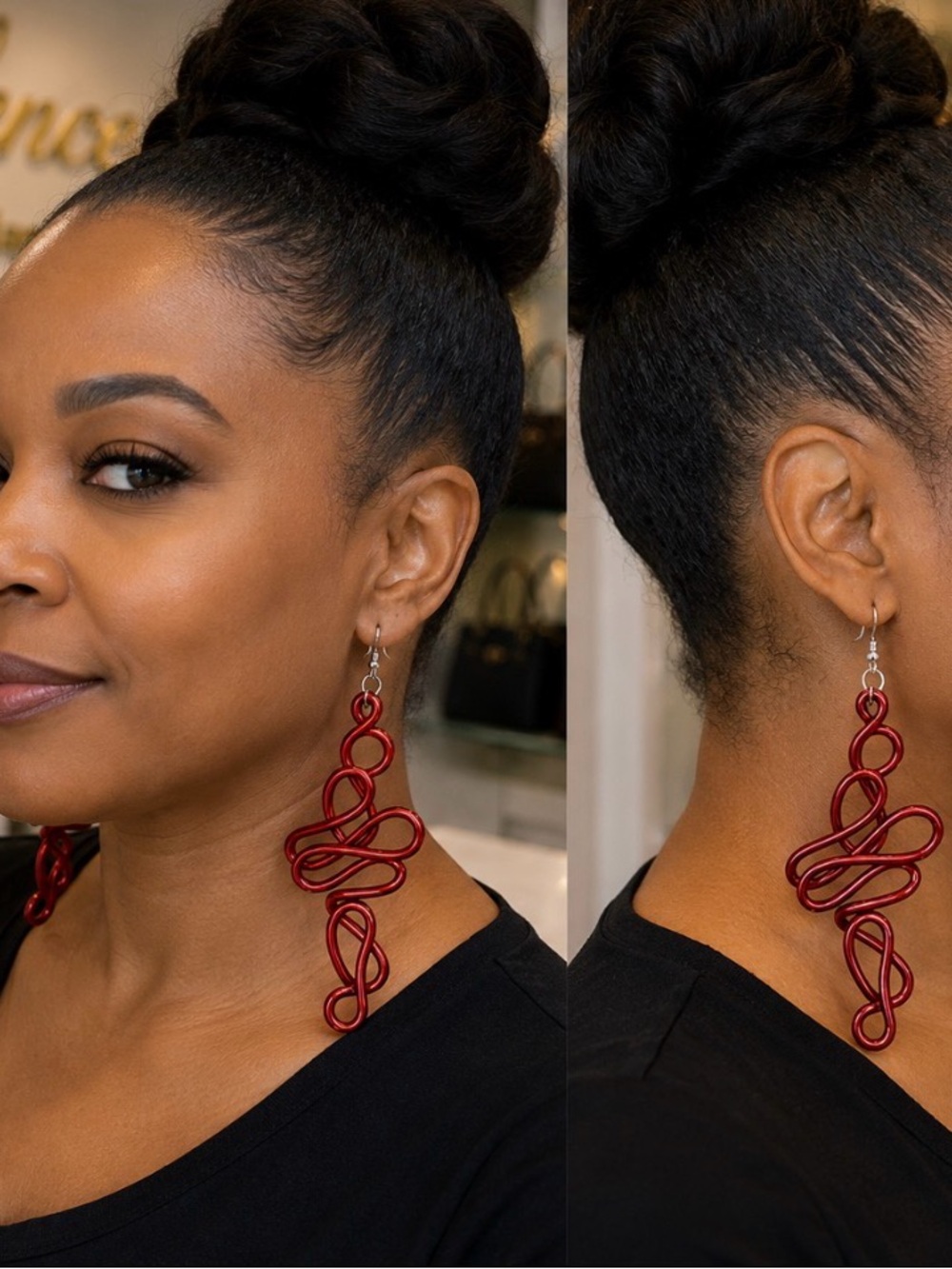 Opulence Red “Road of Life” Wired  Earrings